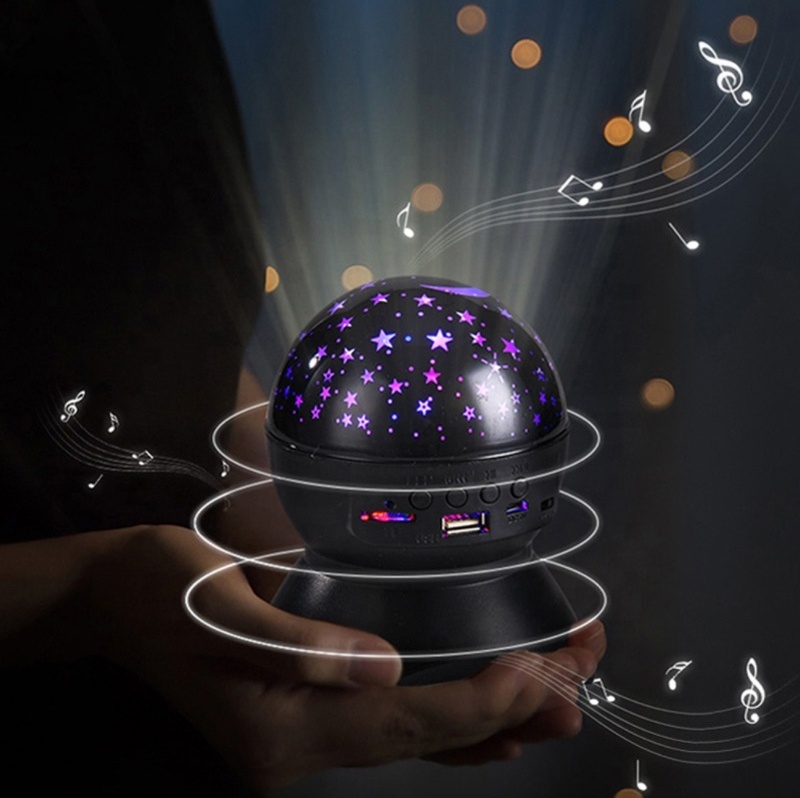 LED Star Projection Light Wireless BT Speaker Kids Bedroom Night Light Music Disco Ball DJ Speaker Party Stage Christmas