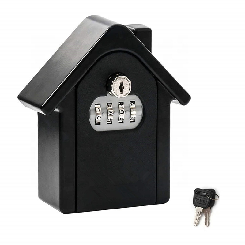 High quality Key Safe Box Password Key Lock Outdoor Safety Keys Storage Box Creative House Shape Security