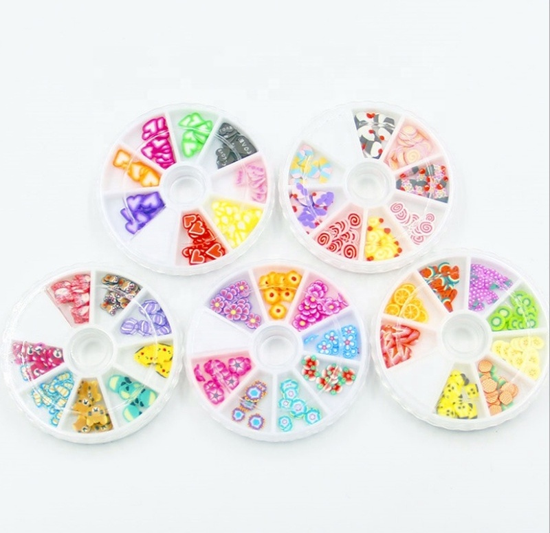 New Mini fruit slices for slime supplies / nail Art tips sprinkled clay slices cake fruit slices Slimes toys Lizun DIY