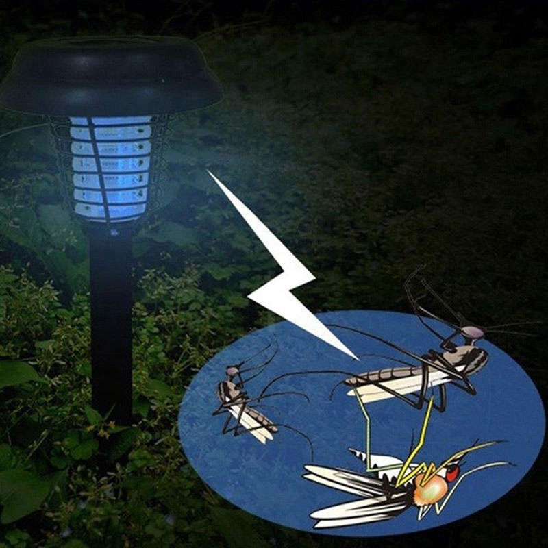 NEW Solar Powered Bug Zapper LED Outdoor Garden Pest Mosquito Killer, Mosquito Killer LED Light Lamp