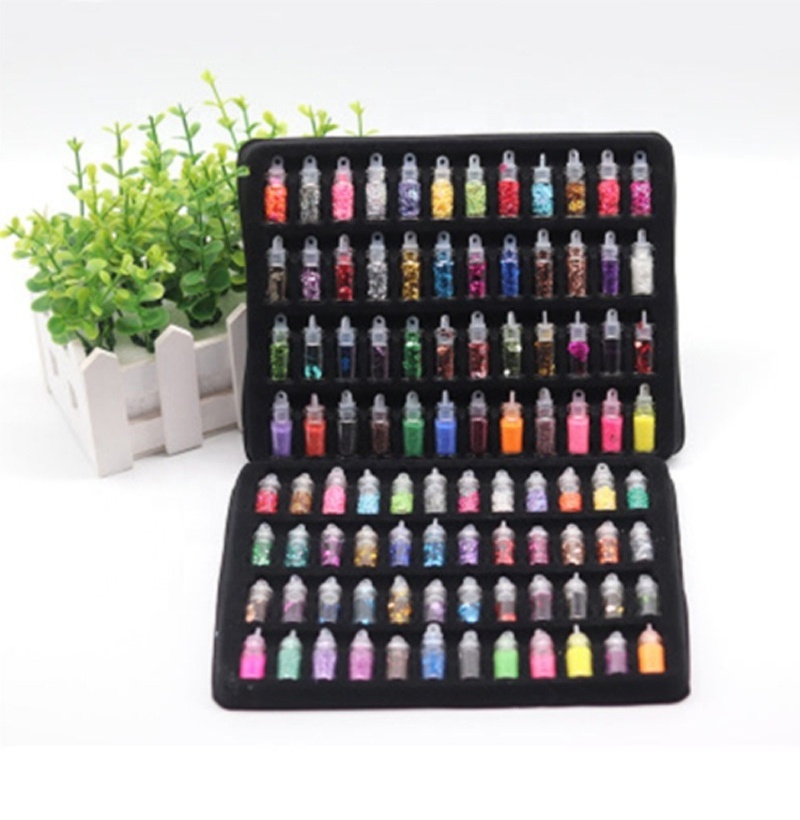 48Pcs/Set Sequins Glitter Slices Filler Fluffy Clear Slime Box Toys Nails Art DIY Charms Slime Supplies Kit Lizun Decoration