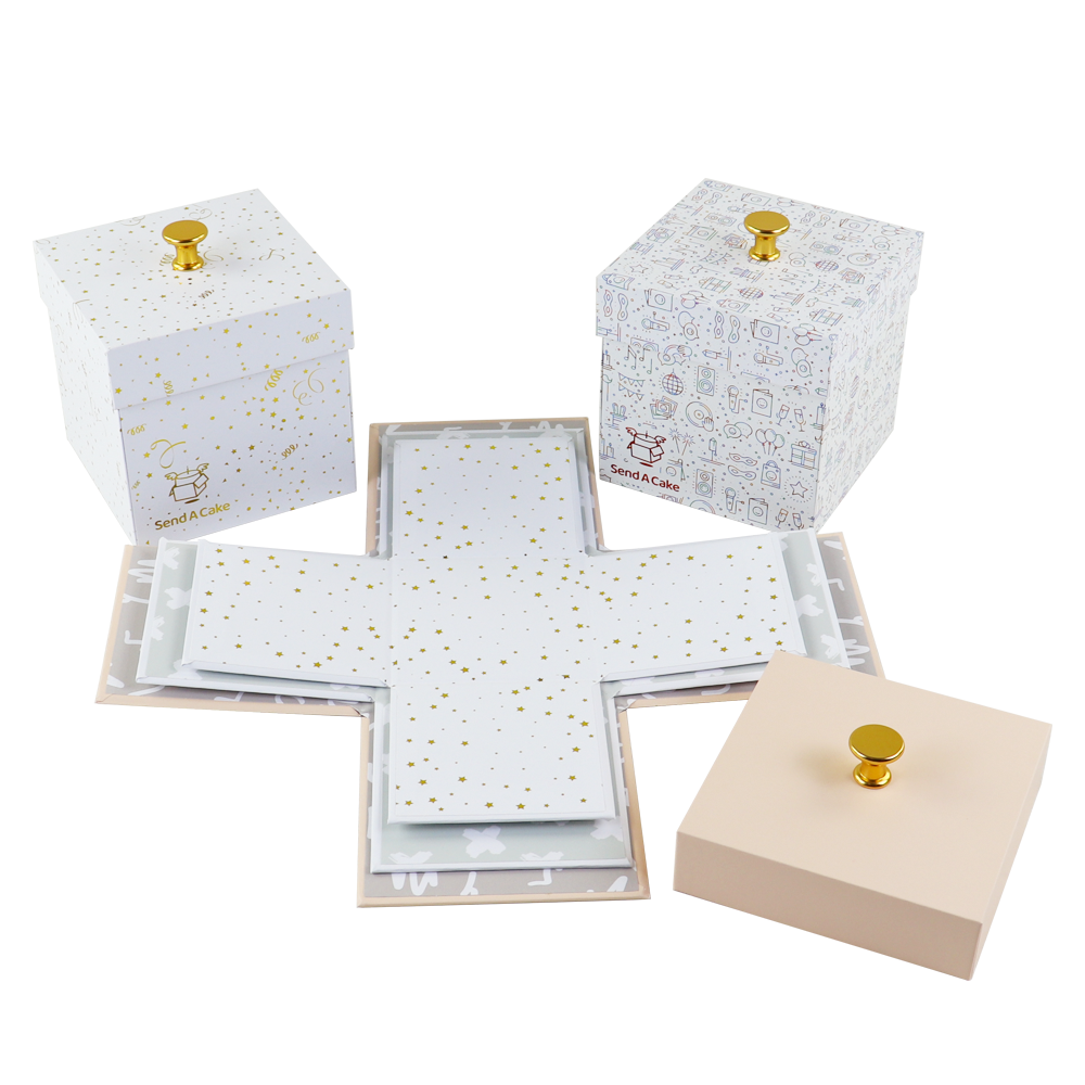 Surprise Cake Explosion Box Diy Exploding Confetti Boxes Memory Creative Butterfly Explosion Gift Box