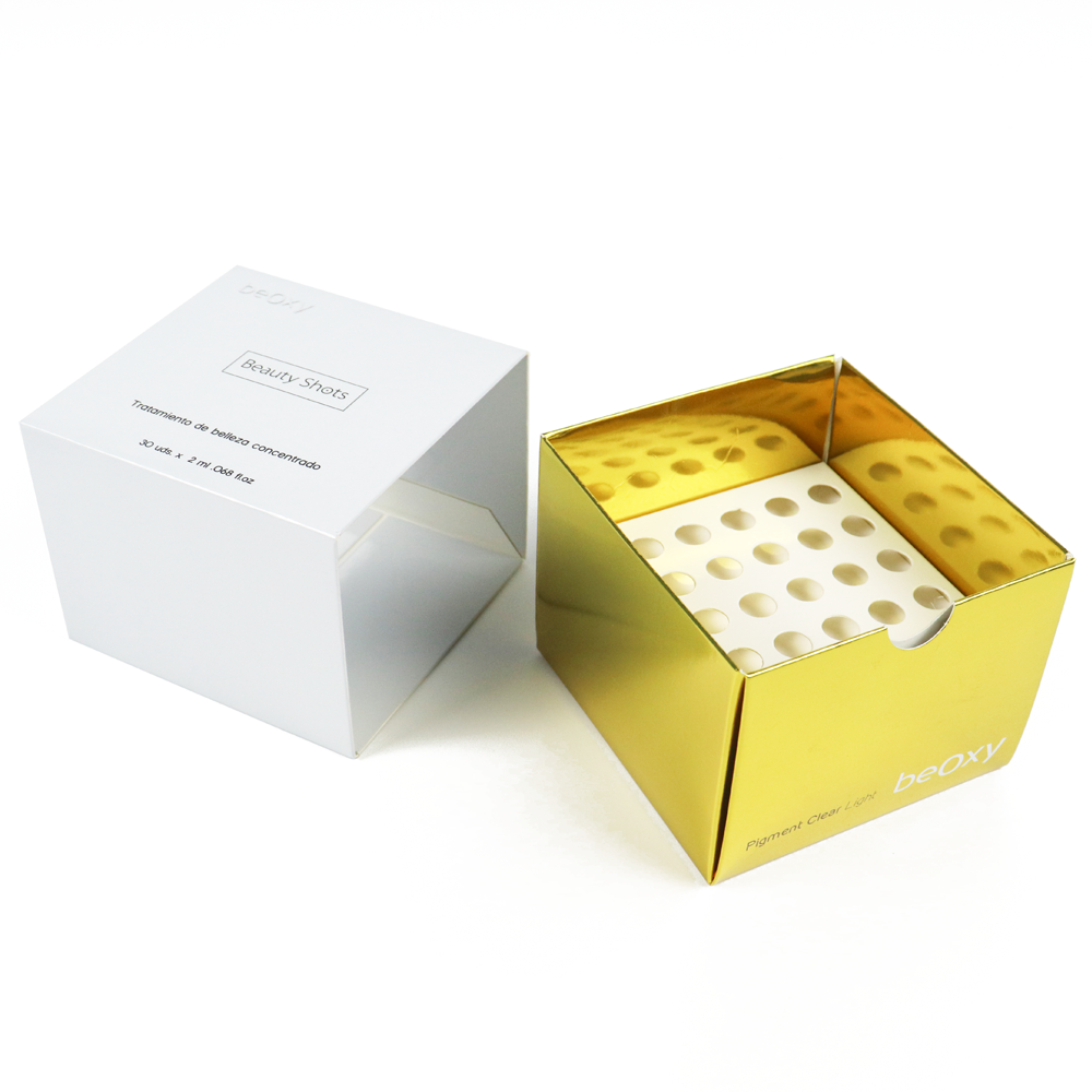 promotional oem wholesale double drawer rigid cardboard box packaging essential oil makeup sets sleeve box with foam