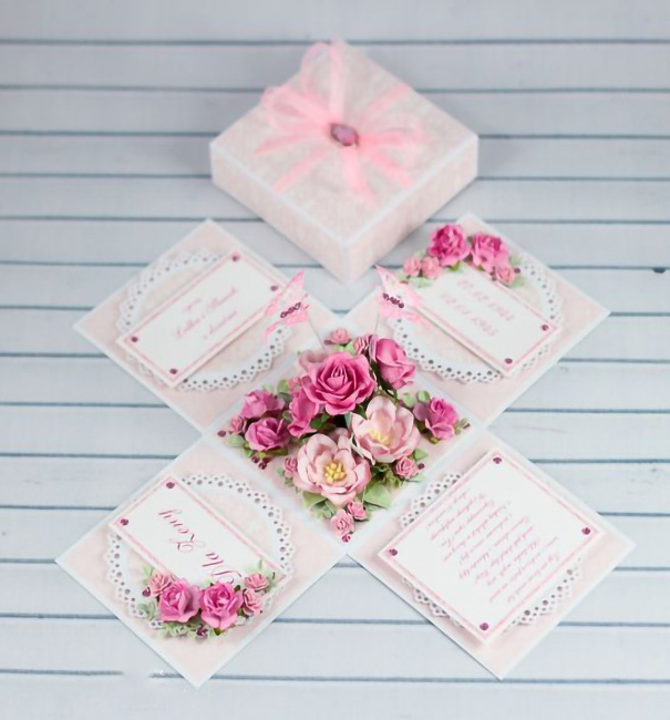 Mothers Day Explosion Confetti Candy Gift Box Diy Surprise Butterfly Exploding Cake Gift Box Template Cards