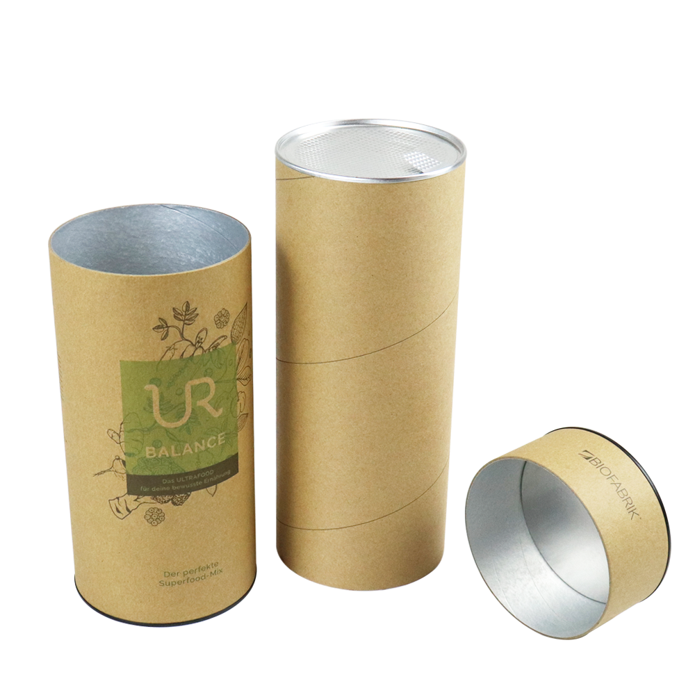 glass jar box paper tube candle cylinder packaging food grade printed tubes biscuits packing paper can circle with matel lid