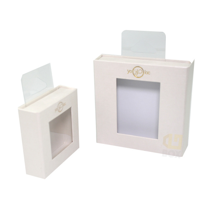 Rigid Cardboard Magnetic Closure Clear Window Gift Box Packaging Kraft Box With Pvc Window