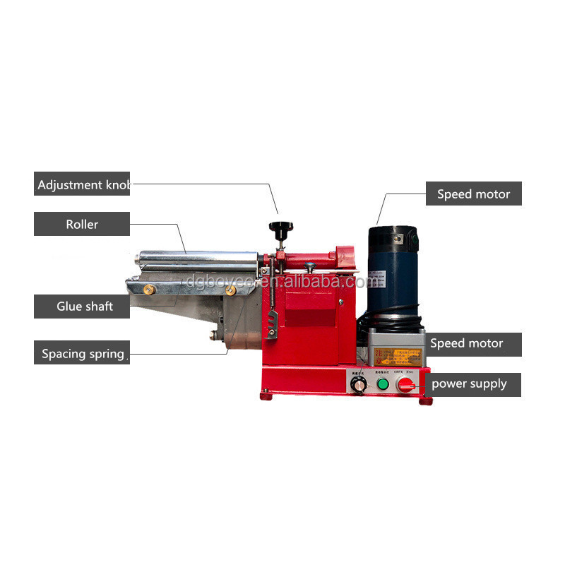 Gluing machine, roller type gluing machine, automatic high-speed and stable gluing machine