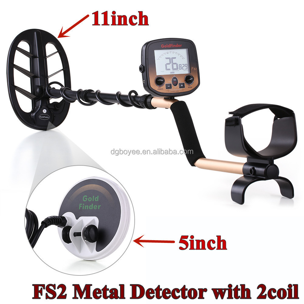 FS2 Underground Metal Detector 11inches  Coil and 5 inches Coil Treasure Hunter Finder Pinpointer big LCD Display