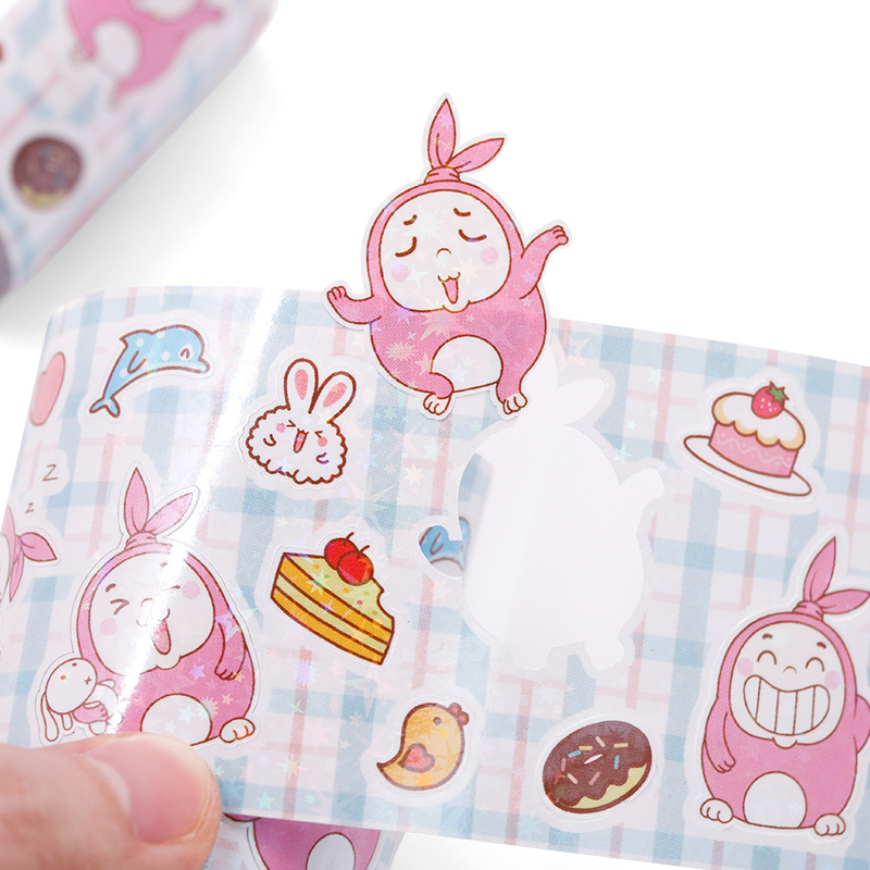 Creative Painting Set DIY Paste Customizable Pattern Adhesive Cartoon Kids Sticker Label on Roll