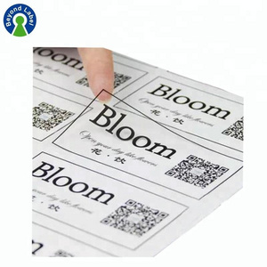 High Quality Custom Logo Stickers Partial Glue Labels With QR Code Vinyl Sticker Printing