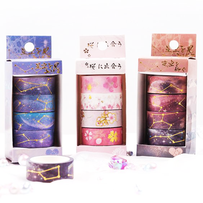 Wholesale Personalized Pink Kawaii Washi Tape Rose Gold Foil Printing Washi Masking Paper Washi Tape Custom