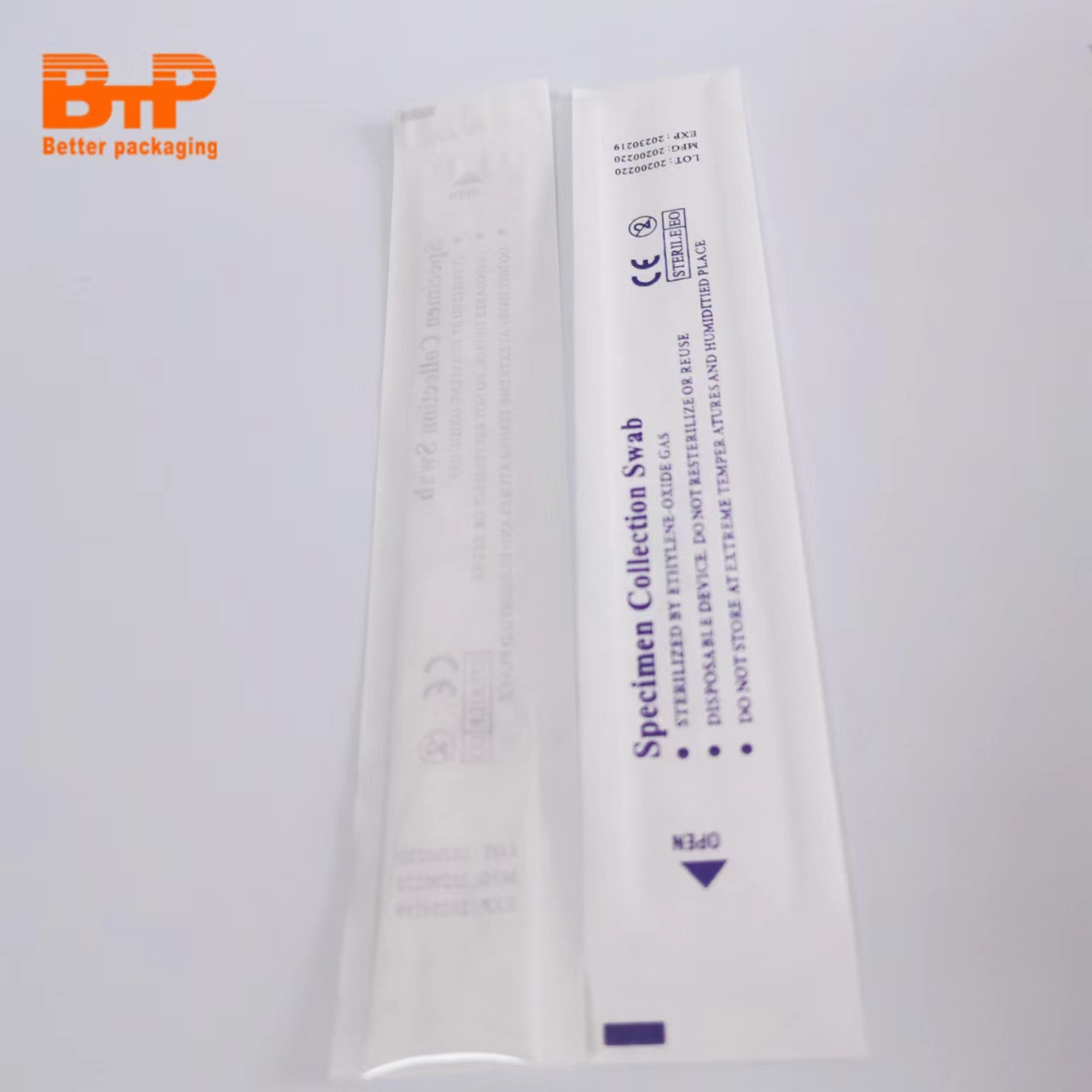 Swab  bags Sterile Cotton packaging pouch Specimen Collection Swab Tube package