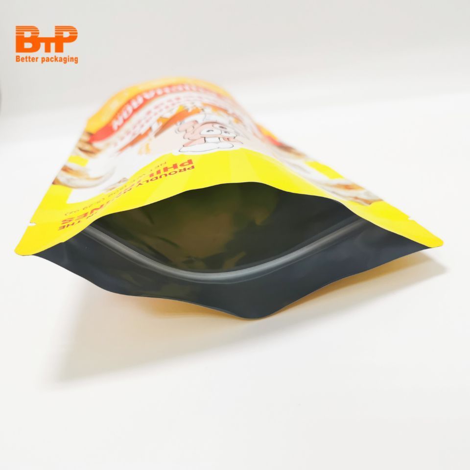 Custom Bags Logo Printing Snack Use and Self Adhesive Seal Sealing Top Zipper Plastic Mylar Bag Food Packaging Bag With Zipper