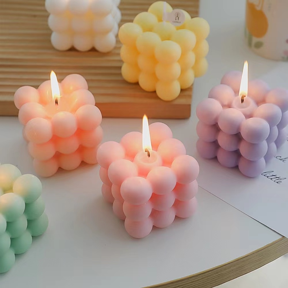 Eco-Friendly Wholesale Customized Soy Wax Home Decoration Luxury Ball Bubble Candles gift set box