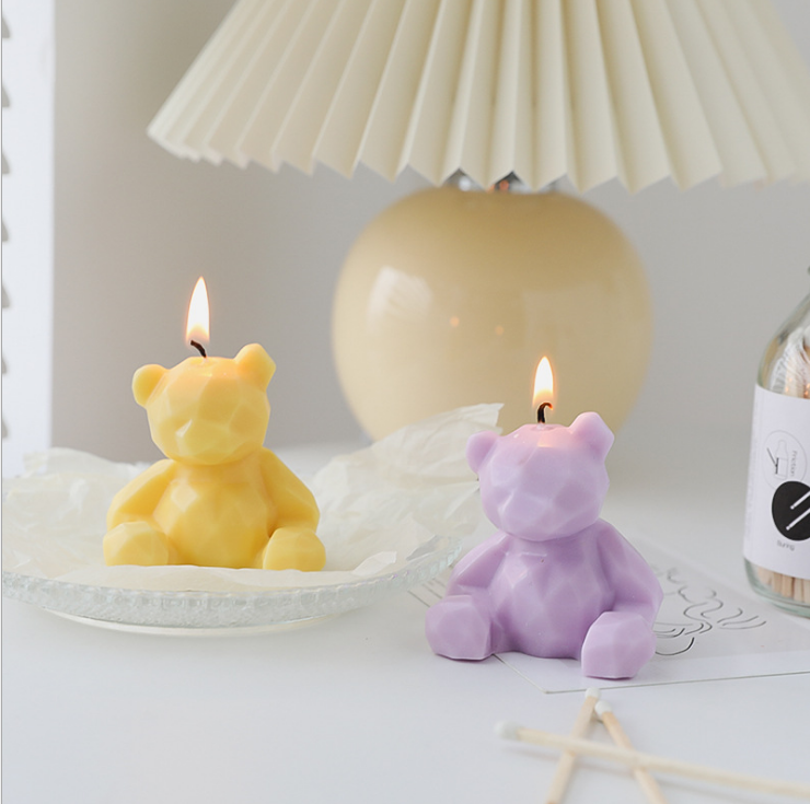 Ins Gift Little Bear Scented Candles Soy Wax Candle For Birthday Party