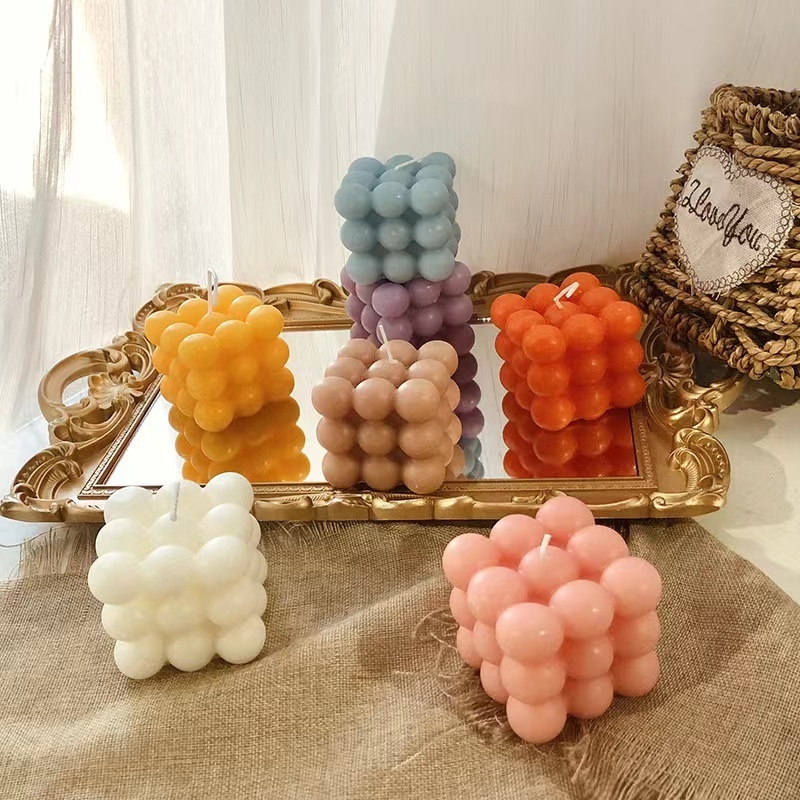 Eco-Friendly Wholesale Customized Soy Wax Home Decoration Luxury Ball Bubble Candles gift set box