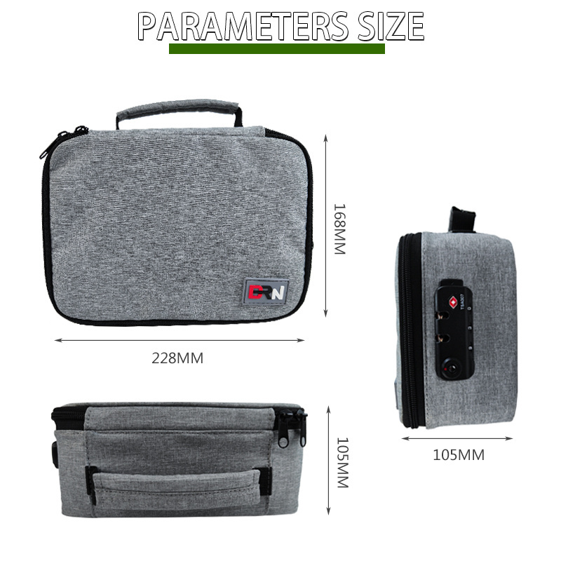 Smell Proof Case Travel Carbon EVA Storage Case Smell Proof Bag With Lock