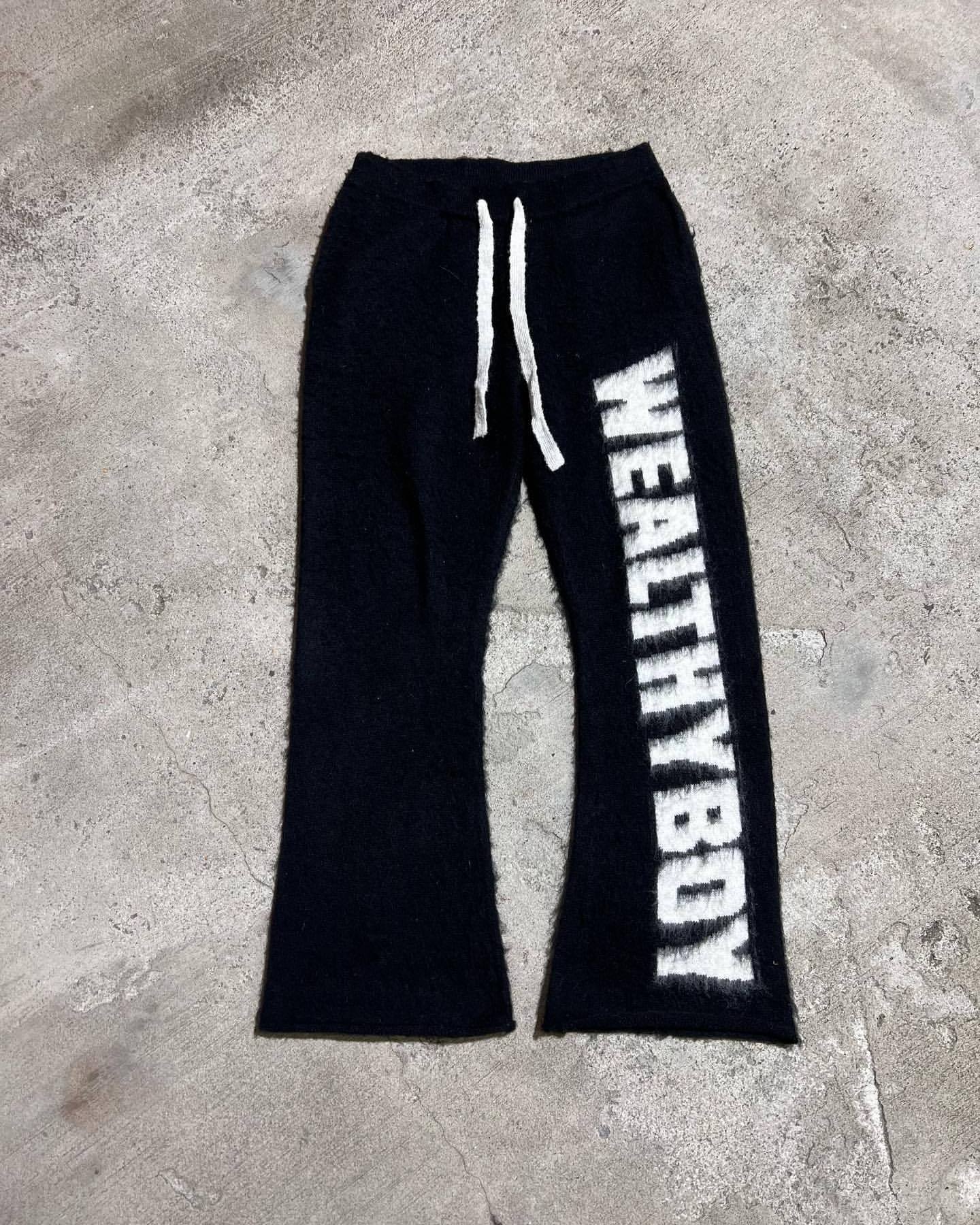 Custom Pants Wool Sweatpants Fuzzy Pants Unisex High Quality Mohair Pants Men's Mohair Sweatpants