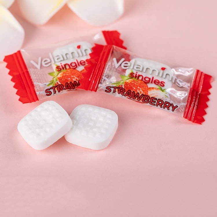 Individually packaging small hard candy Vitamin C mint strawberry flavor candy