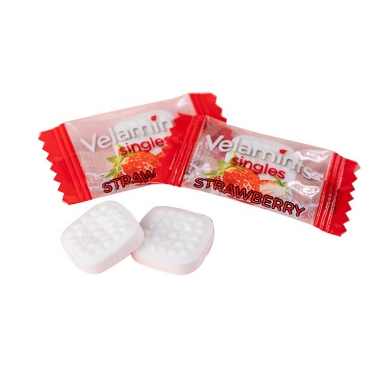 Individually packaging small hard candy Vitamin C mint strawberry flavor candy