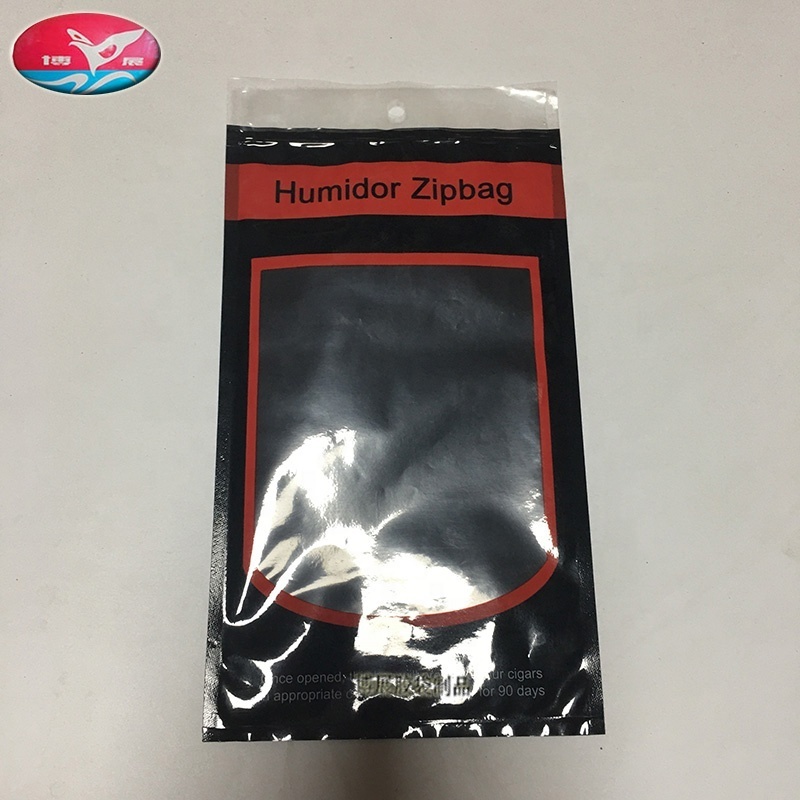 Tobacco bags hot sale printed fronto leaf packaging clear mylar zip lock bags for cigar packaging tobacco bags