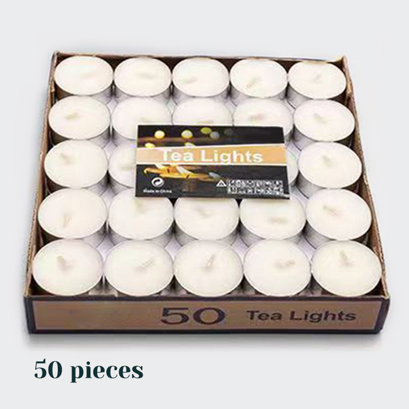 DGC Wholesale Aromatherapy White Unscented European Smokeless Mini Tea Lights for Shabbat  Weddings Christmas Home Decorative