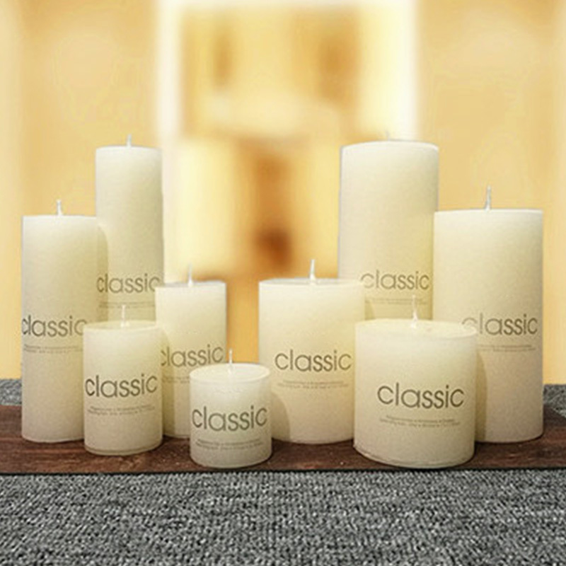 DGC Wholesale Soy Wax Large White Pillar Candle Custom Roman Pillar Large Candle Wholesale Bulk Ivory White Pillar Wax Candles