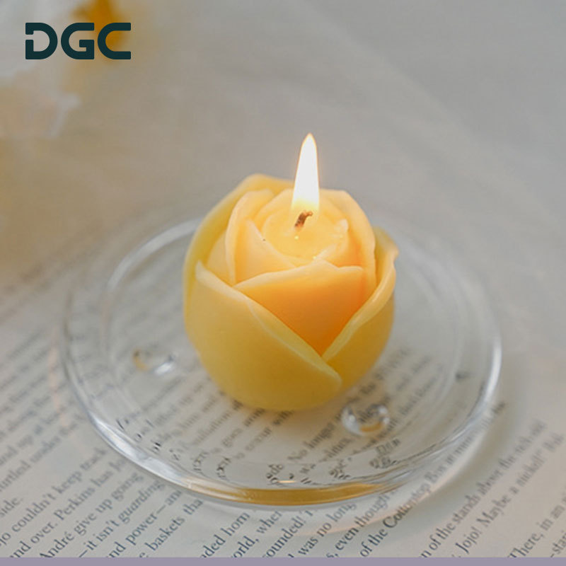 DGC Luxury Wedding Decoration Candles Handmade Floating Candles Pink Rose Shaped Flower Scented Candle