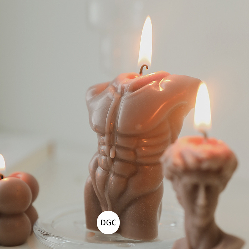 DGC Human Man Naked Curvy Body Shaped Candle Special Gift Box Nude Body Decoration Scented Candles