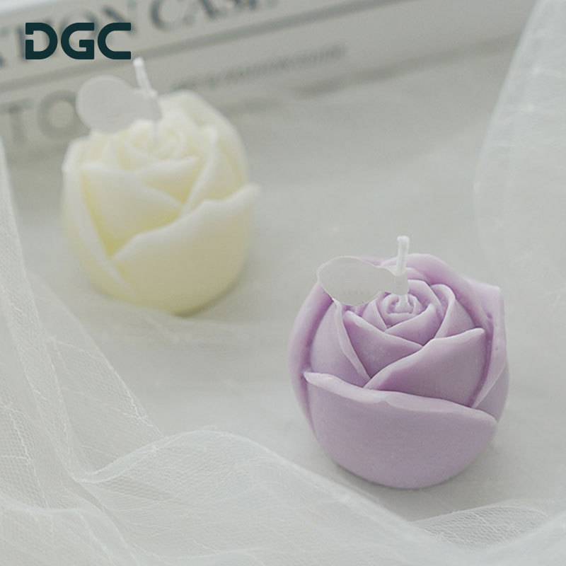 DGC Luxury Wedding Decoration Candles Handmade Floating Candles Pink Rose Shaped Flower Scented Candle