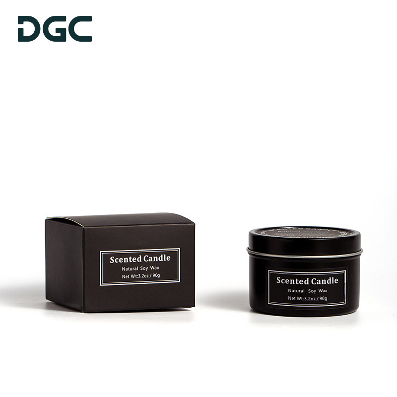 Guangzhou DGC private label Mini Size Tin Jar with Lid Soy wax Candle vanilla Scented Candle In bulk