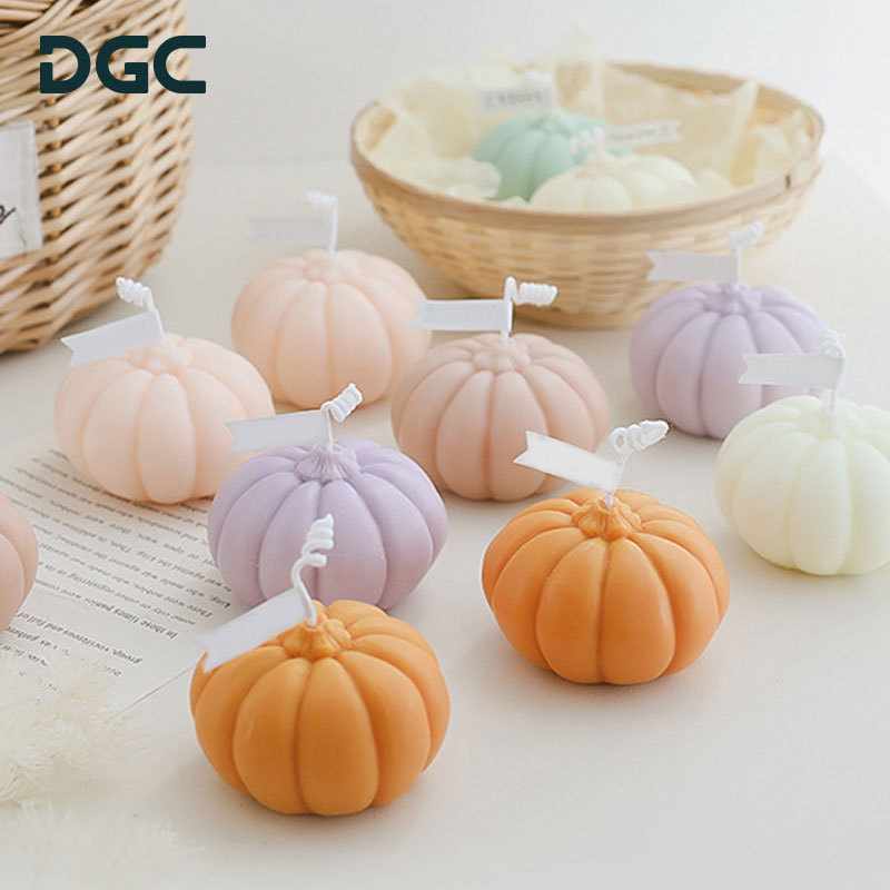 DGC Private label Handmade Halloween candles Colorful pumpkin Shaped Candle scented candles