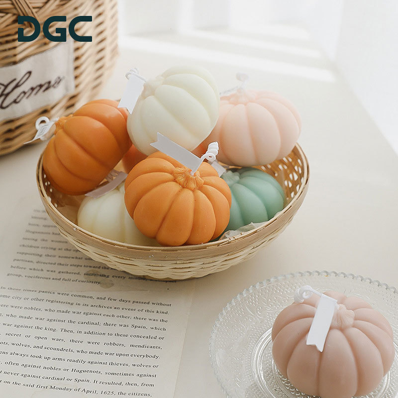 DGC Private label Handmade Halloween candles Colorful pumpkin Shaped Candle scented candles