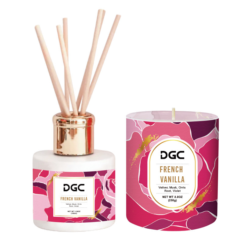 DGC wholesale vanilla scented candle with packaging aromatherapy soy candle scent oil fragrance for meditation bulk order