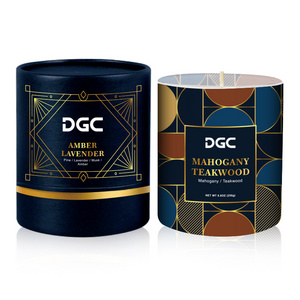 DGC Home Decor Luxury Xmas Pillar Aroma Diffuser Soy Candle Private Label Home Fragrance Glass Jar Scented Candle Gift Set 3PCS