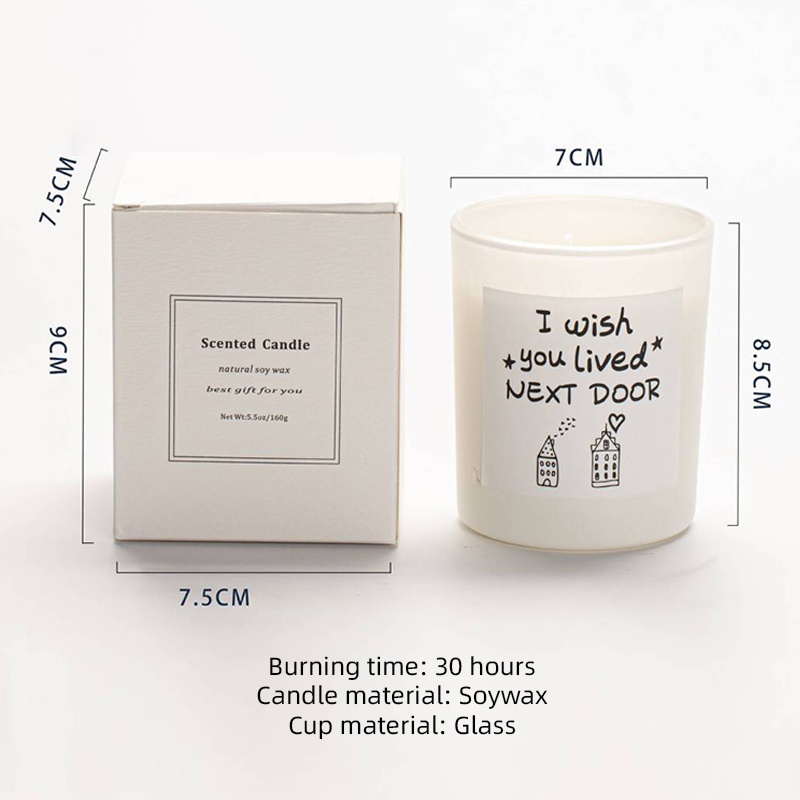 DGC Long Burning Time 30 hours Soy Wax Jar Candle Scented In Gift Box For Women Men Friend