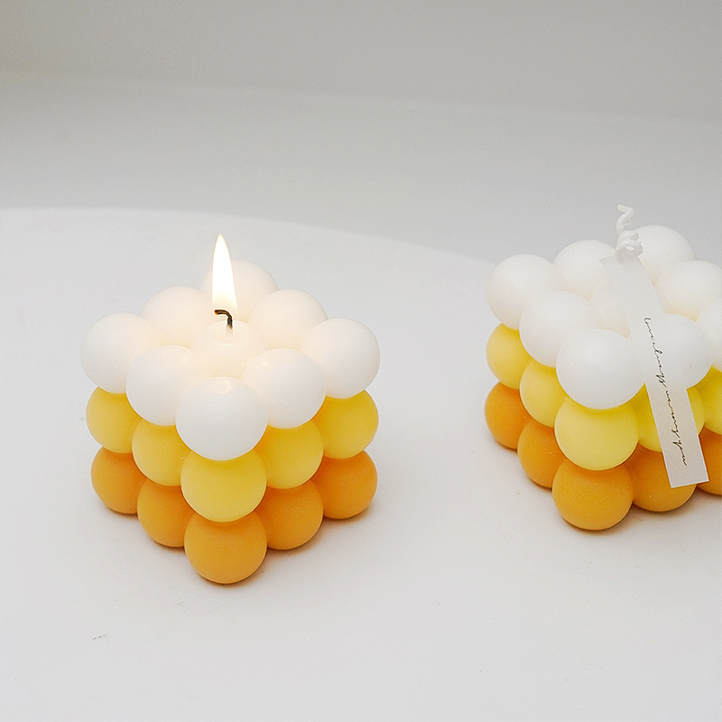 DGC Handmade Bubble Candle Relaxing Aromaticas Room Decoration Cereal Candles Aesthetic Pastel Trendy Candles for Home Bedroom