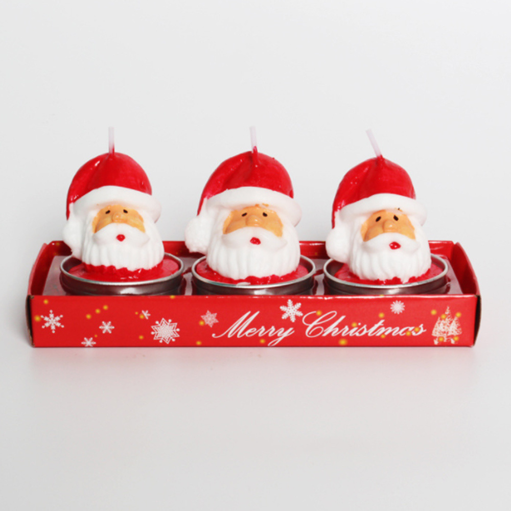 Hot Sale Nordic style handmade soybean wax candles candles scented luxury Santa Claus Christmas tree candles