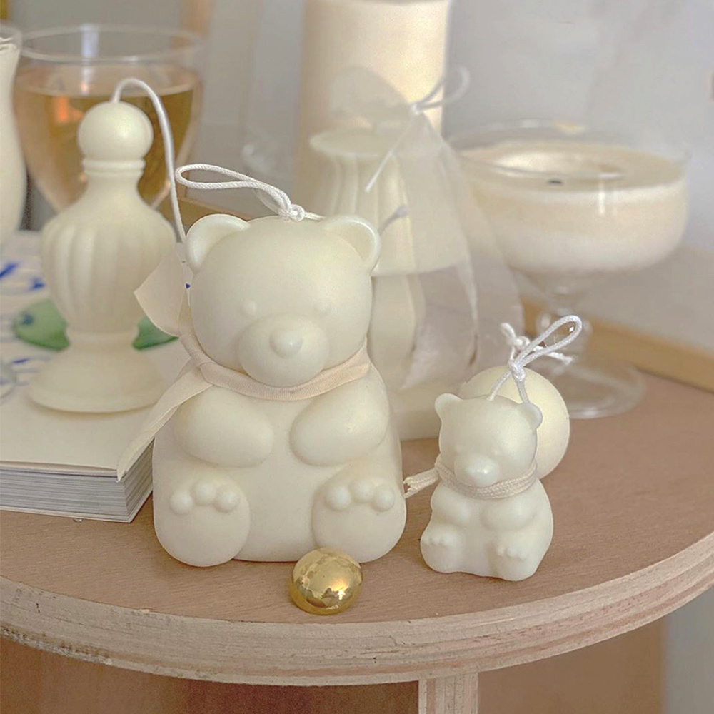 Cream Bear Aromatherapy Candle Cute Bear Home Ornament Creative Gift Birthday Candle