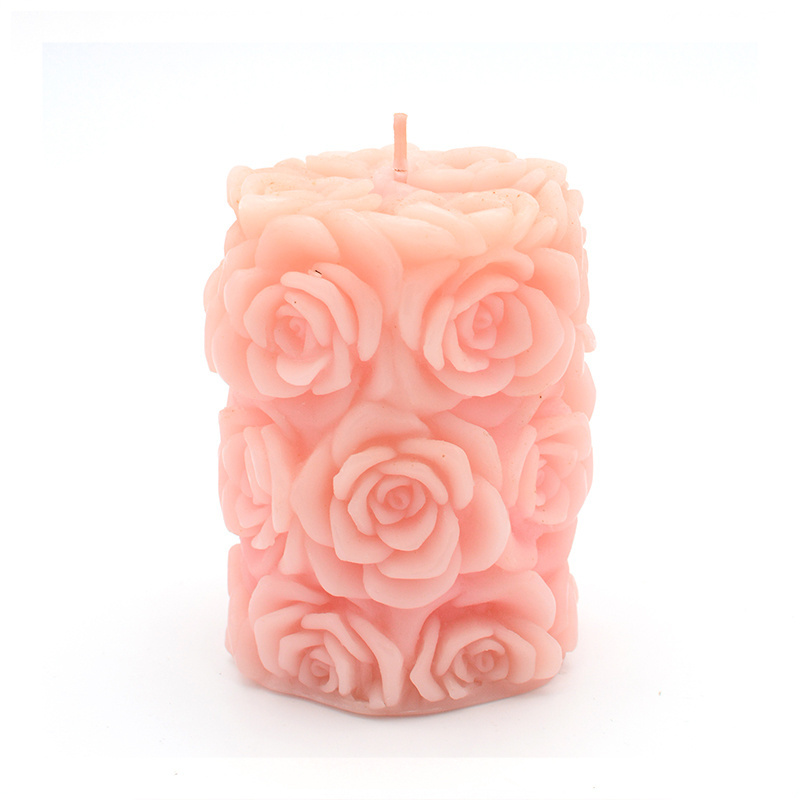 Shape can be customized Rose candle Factory wholesale soy candles