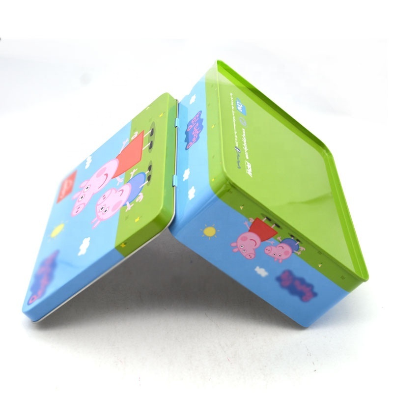 1 layer Mini Suitcase With Handle And Lock Metal Pencil Pen Toy Playing Card Boxes For Kids