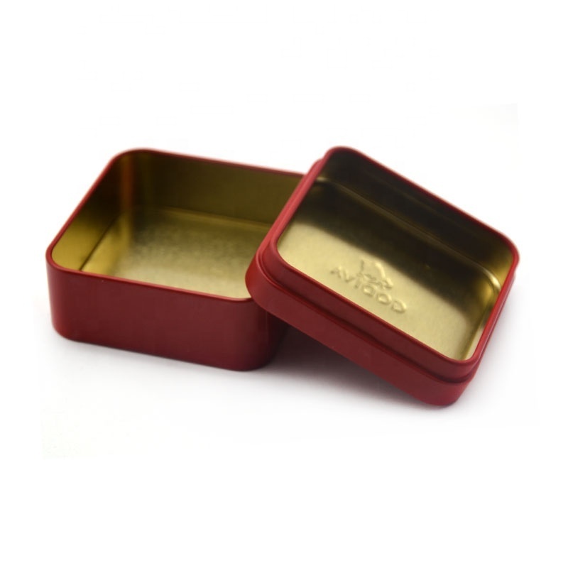 Matte Color Mini Square spice tea can food grade metal packing can