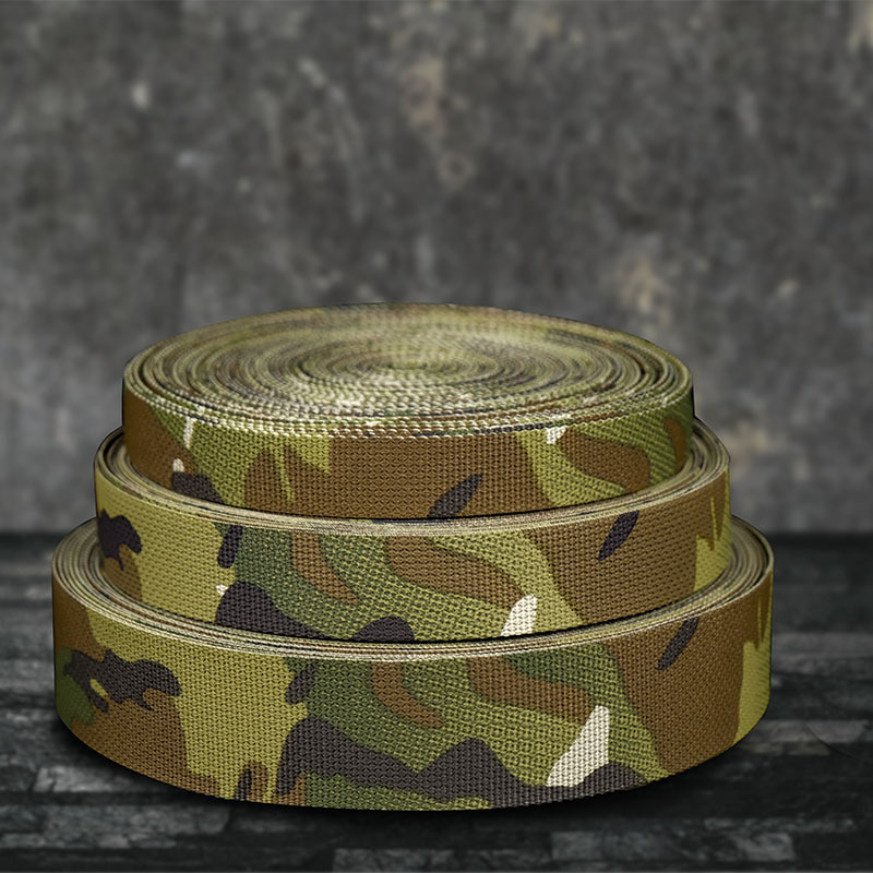 hot selling factory supply custom camouflage color nylon jacquard webbing elastic band