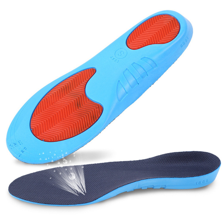 reusable and washable professional insole sports soft polyurethane foam shock absorbing shoe insoles foam sheets for flat foot