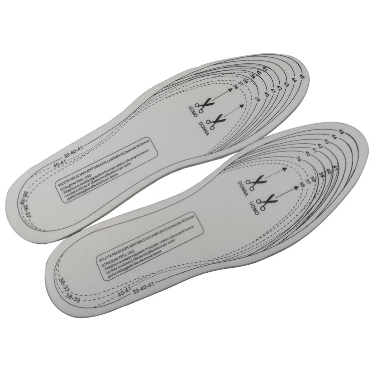 promotion cheap wholesale white cuttable memory foam shoe insoles for shoes