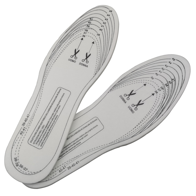 promotion cheap wholesale white cuttable memory foam shoe insoles for shoes