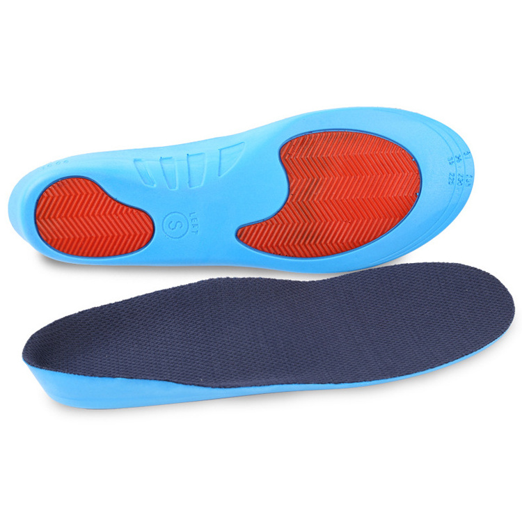 reusable and washable professional insole sports soft polyurethane foam shock absorbing shoe insoles foam sheets for flat foot