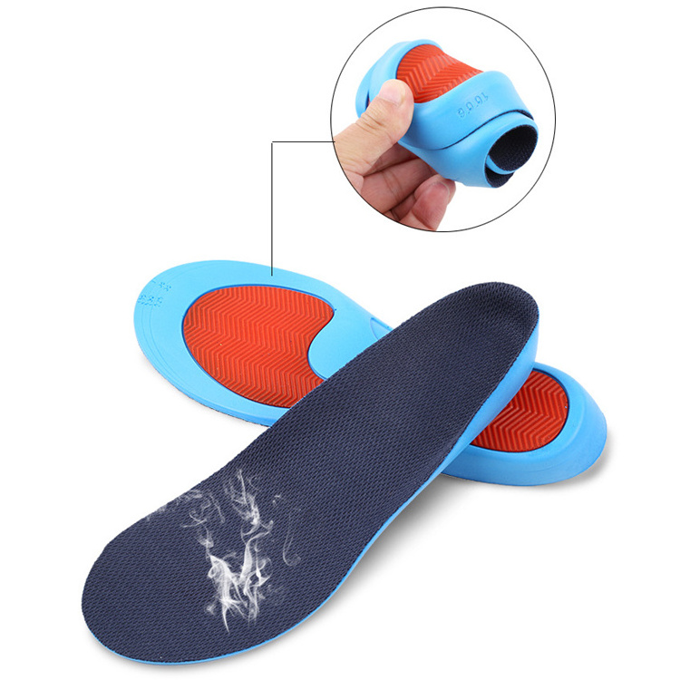 reusable and washable professional insole sports soft polyurethane foam shock absorbing shoe insoles foam sheets for flat foot