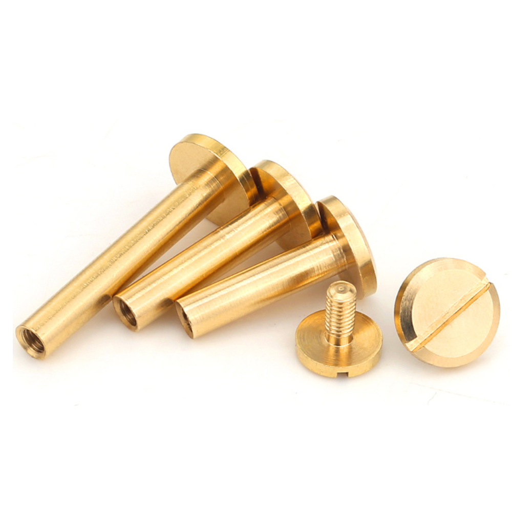 Brass Book Binding Post Rivets Slotted Chicago Screw Color Phillips Male And Female Screws Flat