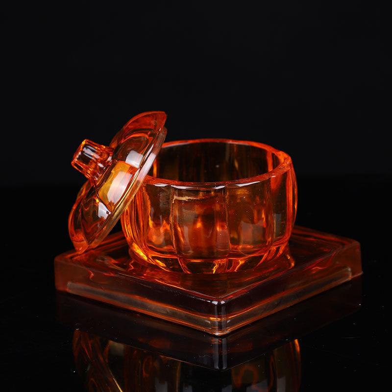 Halloween Pumpkin Glass Tealight Candle Holder with Glass Candle Jar for Candle Making